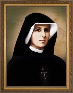 Portrait encadré de Sainte Faustine Kowalska
